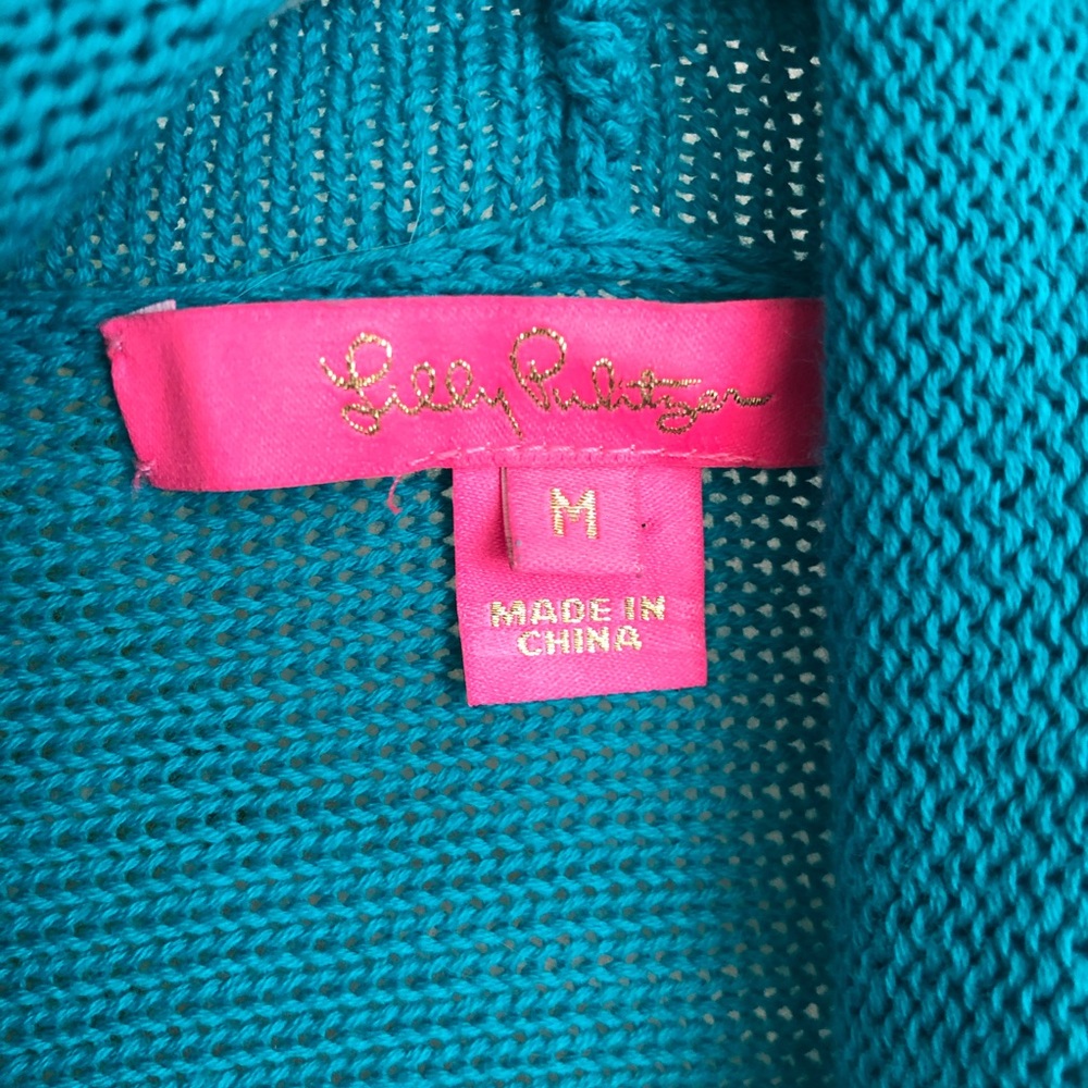 Lilly Pulitzer Tatum Cardigan Sweater in Maldive Green Size M - Picture 5 of 5